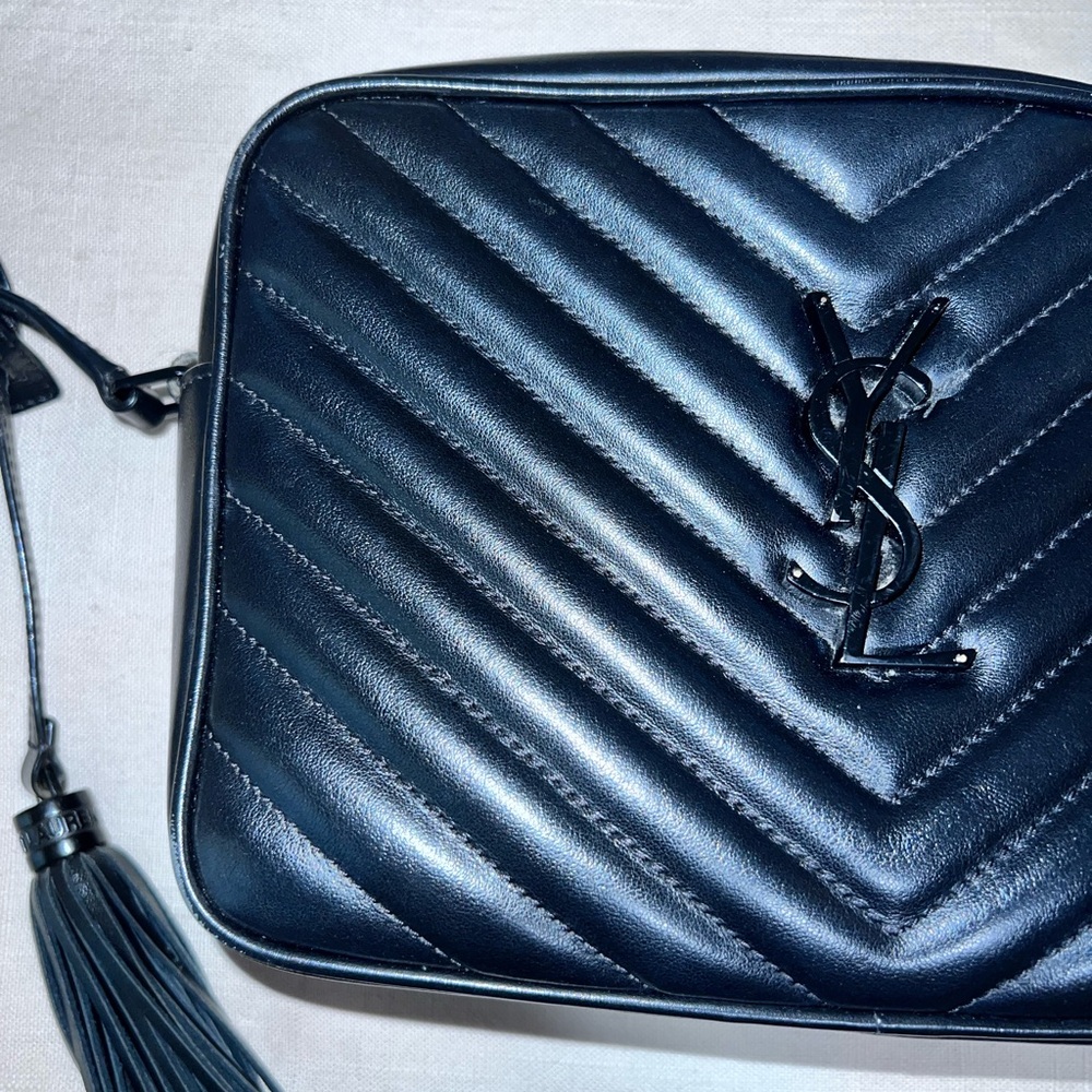 YSL Black Quilted Crossbody Bag